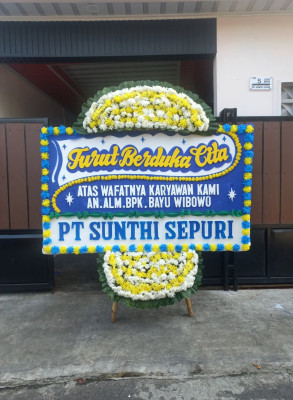 Papan Bunga Duka di Buaran Jati